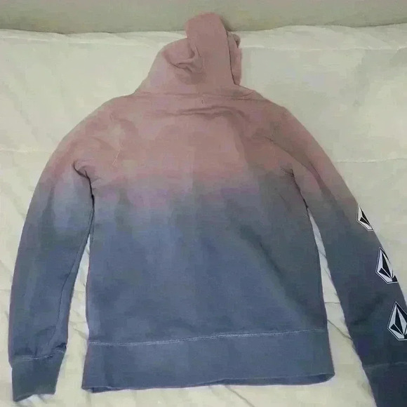 VOLCOM Vol Stone Tie Dye Womens Pink & Blue Hoodie - Picture 6 of 6